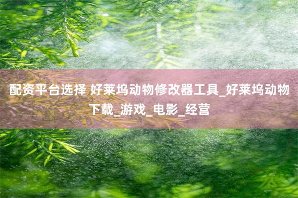 配资平台选择 好莱坞动物修改器工具_好莱坞动物下载_游戏_电影_经营