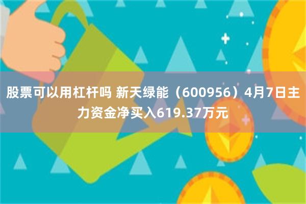 股票可以用杠杆吗 新天绿能（600956）4月7日主力资金净买入619.37万元