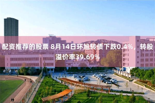 配资推荐的股票 8月14日环旭转债下跌0.4%，转股溢价率39.69%