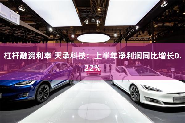 杠杆融资利率 天承科技：上半年净利润同比增长0.22%