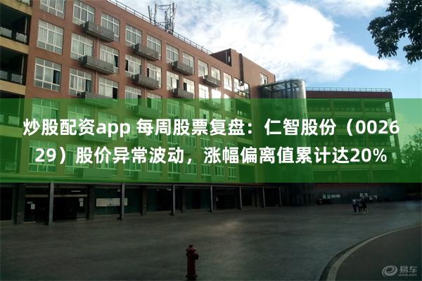 炒股配资app 每周股票复盘：仁智股份（002629）股价异常波动，涨幅偏离值累计达20%