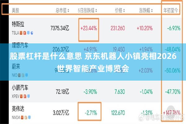 股票杠杆是什么意思 京东机器人小镇亮相2026世界智能产业博览会