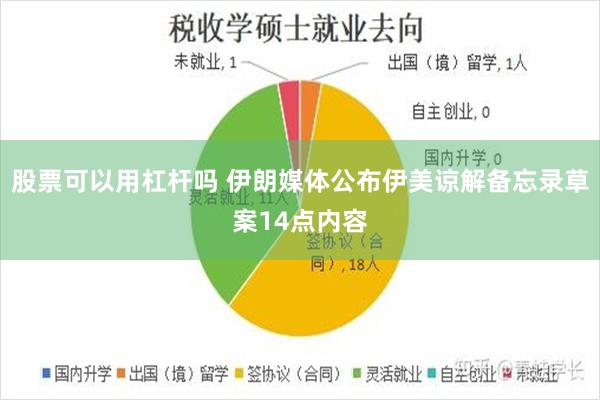 股票可以用杠杆吗 伊朗媒体公布伊美谅解备忘录草案14点内容