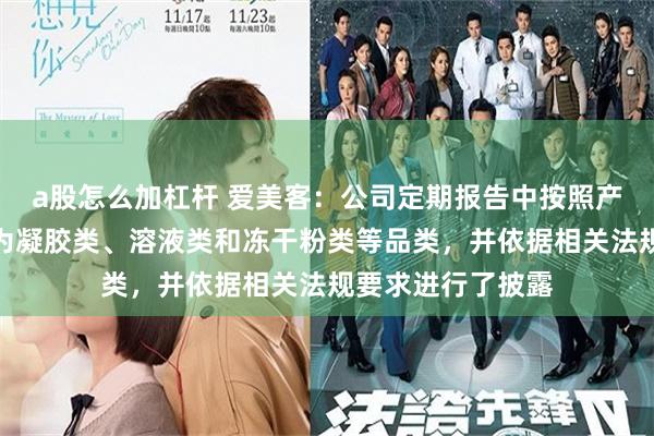 a股怎么加杠杆 爱美客:公司定期报告中按照产品形态将产品分为凝胶类、溶液类和冻干粉类等品类,并依据相关法规要求进行了披露
