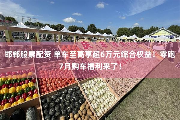 邯郸股票配资 单车至高享超6万元综合权益!零跑7月购车福利来了!
