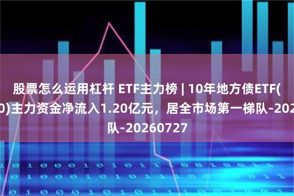 股票怎么运用杠杆 ETF主力榜 | 10年地方债ETF(511270)主力资金净流入1.20亿元，居全市场第一梯队-20260727