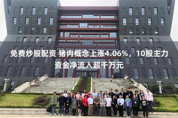 免费炒股配资 猪肉概念上涨4.06%，10股主力资金净流入超千万元