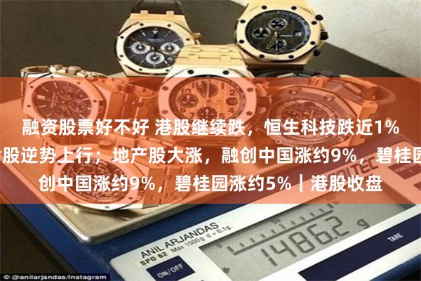 融资股票好不好 港股继续跌，恒生科技跌近1%，科网股普跌，芯片股逆势上行；地产股大涨，融创中国涨约9%，碧桂园涨约5%｜港股收盘