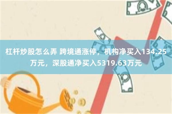 杠杆炒股怎么弄 跨境通涨停，机构净买入134.25万元，深股通净买入5319.63万元