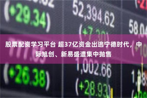 股票配资学习平台 超37亿资金出逃宁德时代，中际旭创、新易盛遭集中抛售